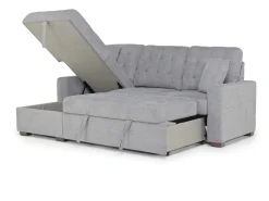 Mor Furniture Sofas|Waitsfield Full Pullout Sofa Chaise In Gray, Left Facing