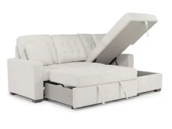 Mor Furniture Sofas|Waitsfield Full Pullout Sofa Chaise In Gray, Left Facing