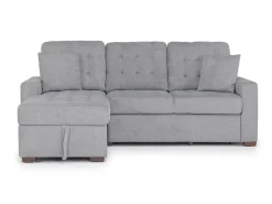 Mor Furniture Sofas|Waitsfield Full Pullout Sofa Chaise In Gray, Left Facing