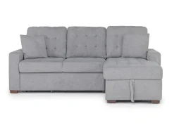 Mor Furniture Sofas|Waitsfield Full Pullout Sofa Chaise In Gray, Left Facing