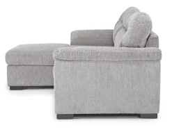 Mor Furniture Sofas|Wanda Full Pullout Sofa Chaise In Gray, Left Facing