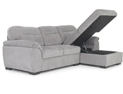Mor Furniture Sofas|Wanda Full Pullout Sofa Chaise In Gray, Left Facing