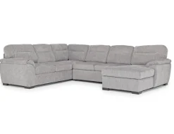Mor Furniture Sleeper Sofas|Sectionals|Wanda Full Pullout Tux Chaise Sectional In Gray, Left Facing