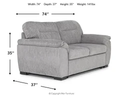 Mor Furniture Sleeper Sofas|Loveseats|Wanda Full Sleeper Loveseat In Gray