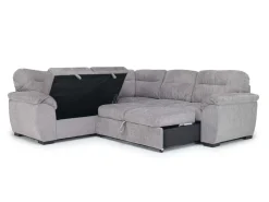 Mor Furniture Sleeper Sofas|Sectionals|Wanda Full Tux Sleeper Sectional W/ Storage In Gray, Right Facing