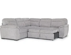 Mor Furniture Sleeper Sofas|Sectionals|Wanda Full Tux Sleeper Sectional W/ Storage In Gray, Right Facing