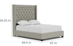 Mor Furniture Beds|Upholstered Beds|Westerly Upholstered Bed In Gray, Queen
