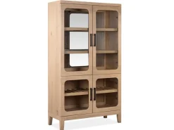 Mor Furniture Sideboards, Buffets & Hutches|White Oak Buffet Curio In Butternut