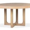 Mor Furniture Round Dining Tables|Dining Tables|White Oak Round Dining Table In Butternut