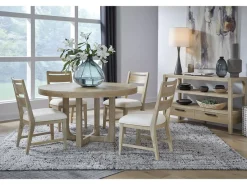 Mor Furniture Round Dining Tables|Dining Tables|White Oak Round Dining Table In Butternut