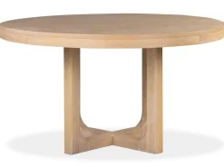 Mor Furniture Seating For 4|Round Dining Sets|White Oak Round Dining Table & 4 Chairs In Butternut