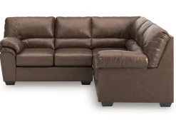 Mor Furniture Sectionals|Whitlock Tux Loveseat Sectional In Caramel, Left Facing