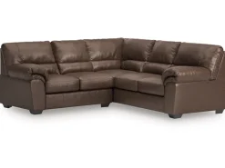 Mor Furniture Sectionals|Whitlock Tux Loveseat Sectional In Caramel, Left Facing