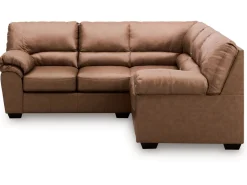 Mor Furniture Sectionals|Whitlock Tux Loveseat Sectional In Caramel, Left Facing