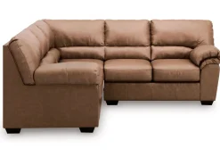 Mor Furniture Sectionals|Whitlock Tux Loveseat Sectional In Caramel, Left Facing