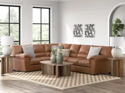 Mor Furniture Sectionals|Whitlock Tux Sofa Sectional In Caramel, Left Facing