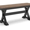 Mor Furniture Dining Benches|Wildenauer Dining Bench In Brown/Black