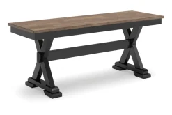 Mor Furniture Dining Benches|Wildenauer Dining Bench In Brown/Black