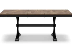 Mor Furniture Seating For 6|Dining Room Sets|Wildenauer Extendable Dining Table, 4 Chairs & Bench In Brown/Black