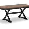 Mor Furniture Dining Tables|Wildenauer Extendable Dining Table In Brown/Black