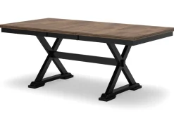 Mor Furniture Dining Tables|Wildenauer Extendable Dining Table In Brown/Black