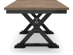 Mor Furniture Dining Tables|Wildenauer Extendable Dining Table In Brown/Black