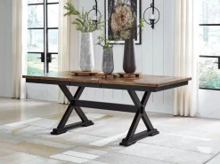 Mor Furniture Dining Tables|Wildenauer Extendable Dining Table In Brown/Black