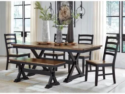 Mor Furniture Dining Tables|Wildenauer Extendable Dining Table In Brown/Black