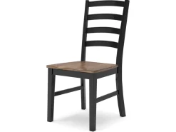 Mor Furniture Dining Chairs|Wildenauer Side Chair In Brown/Black, Set Of 2