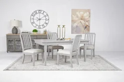 Mor Furniture Seating For 4|Dining Room Sets|Willowbrook Dining Table & 4 Chairs In Pebble, Slat