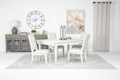 Mor Furniture Seating For 4|Dining Room Sets|Willowbrook Dining Table & 4 Chairs In Pebble, Slat
