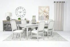 Mor Furniture Seating For 6|Dining Room Sets|Willowbrook Dining Table & 6 Chairs In Egg Shell White