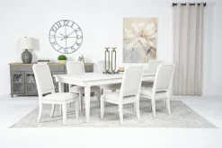 Mor Furniture Seating For 6|Dining Room Sets|Willowbrook Dining Table & 6 Chairs In Egg Shell White