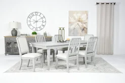 Mor Furniture Seating For 6|Dining Room Sets|Willowbrook Dining Table & 6 Chairs In Egg Shell White