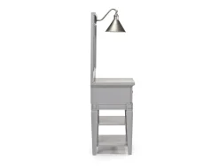 Mor Furniture Nightstands|Willowbrook Nightstand & Hutch W/ Lamp In Egg Shell White