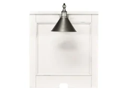 Mor Furniture Nightstands|Willowbrook Nightstand & Hutch W/ Lamp In Egg Shell White