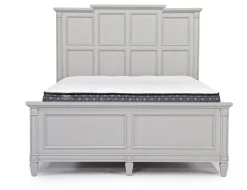 Mor Furniture Bedroom Sets|Willowbrook Panel Bed, Dresser, Mirror & Nightstand In Pebble, Queen