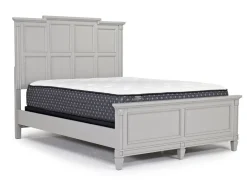 Mor Furniture Beds|Willowbrook Panel Bed In Pebble, Queen