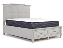 Mor Furniture Beds|Willowbrook Panel Bed In Pebble, Queen
