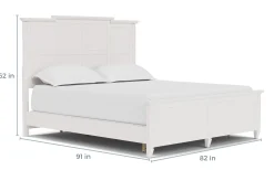Mor Furniture Beds|Willowbrook Panel Bed In Pebble, Queen