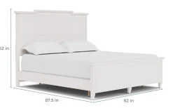 Mor Furniture Beds|Willowbrook Panel Bed In Pebble, Queen