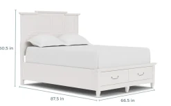 Mor Furniture Beds|Willowbrook Panel Bed In Pebble, Queen