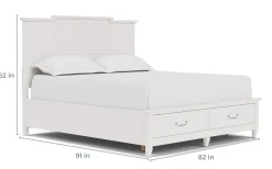 Mor Furniture Beds|Willowbrook Panel Bed In Pebble, Queen