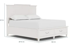 Mor Furniture Beds|Willowbrook Panel Bed In Pebble, Queen