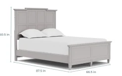 Mor Furniture Beds|Willowbrook Panel Bed In Pebble, Queen