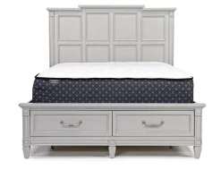Mor Furniture Beds|Willowbrook Panel Bed In Pebble, Queen