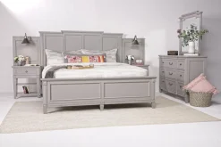 Mor Furniture Beds|Willowbrook Panel Wall Bed In Pebble, Queen