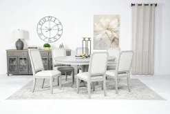 Mor Furniture Seating For 6|Round Dining Sets|Willowbrook Round Dining Table & 6 Chairs In Pebble