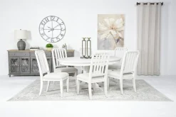 Mor Furniture Seating For 6|Round Dining Sets|Willowbrook Round Dining Table & 6 Chairs In Pebble