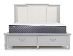 Mor Furniture Upholstered Beds|Beds|Willowbrook Upholstered Panel Bed In Pebble, Queen